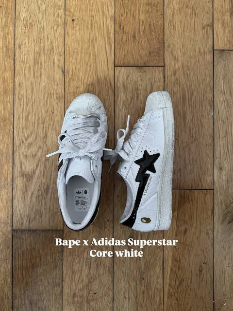 SUPERSTAR BAPE WHITE BLACK