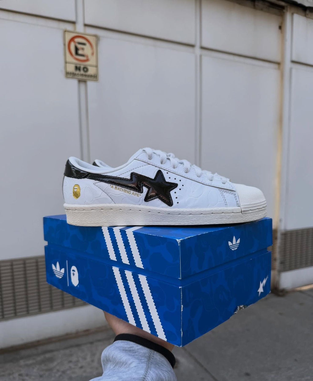 SUPERSTAR BAPE WHITE BLACK