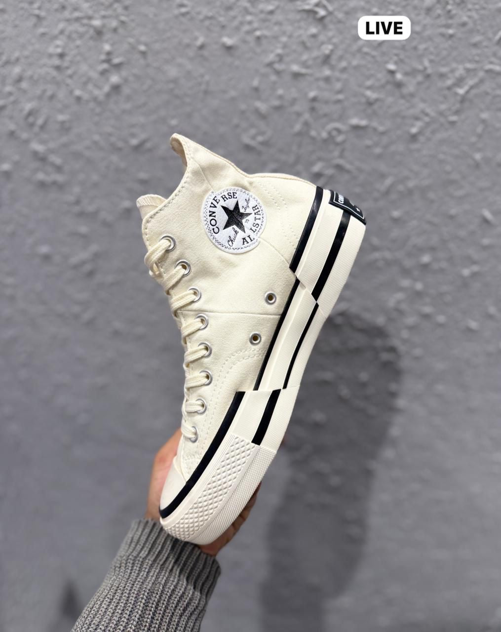 CONVERSE CHUNK MID PLUS WHITE