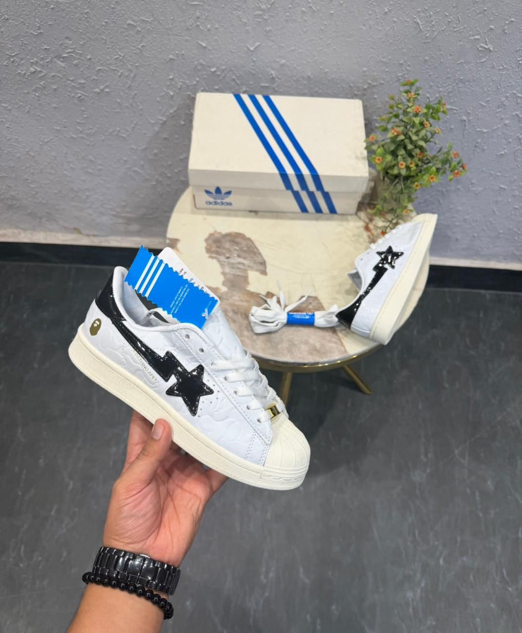 SUPERSTAR BAPE WHITE BLACK