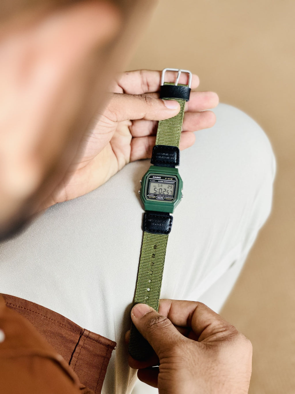 WATCH F91W- OLIVE EDITON