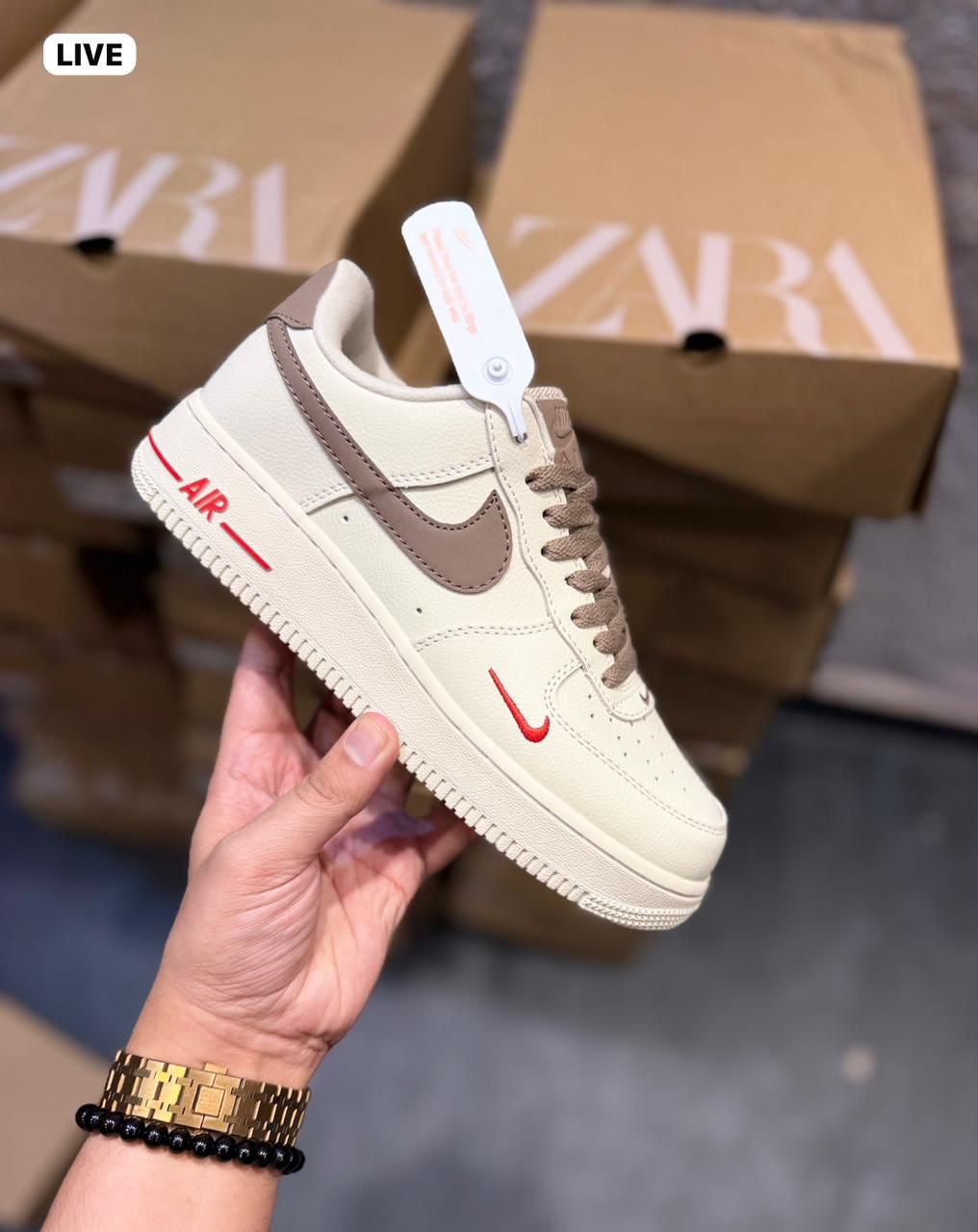 AIRFORCE BROWN SWOOSH