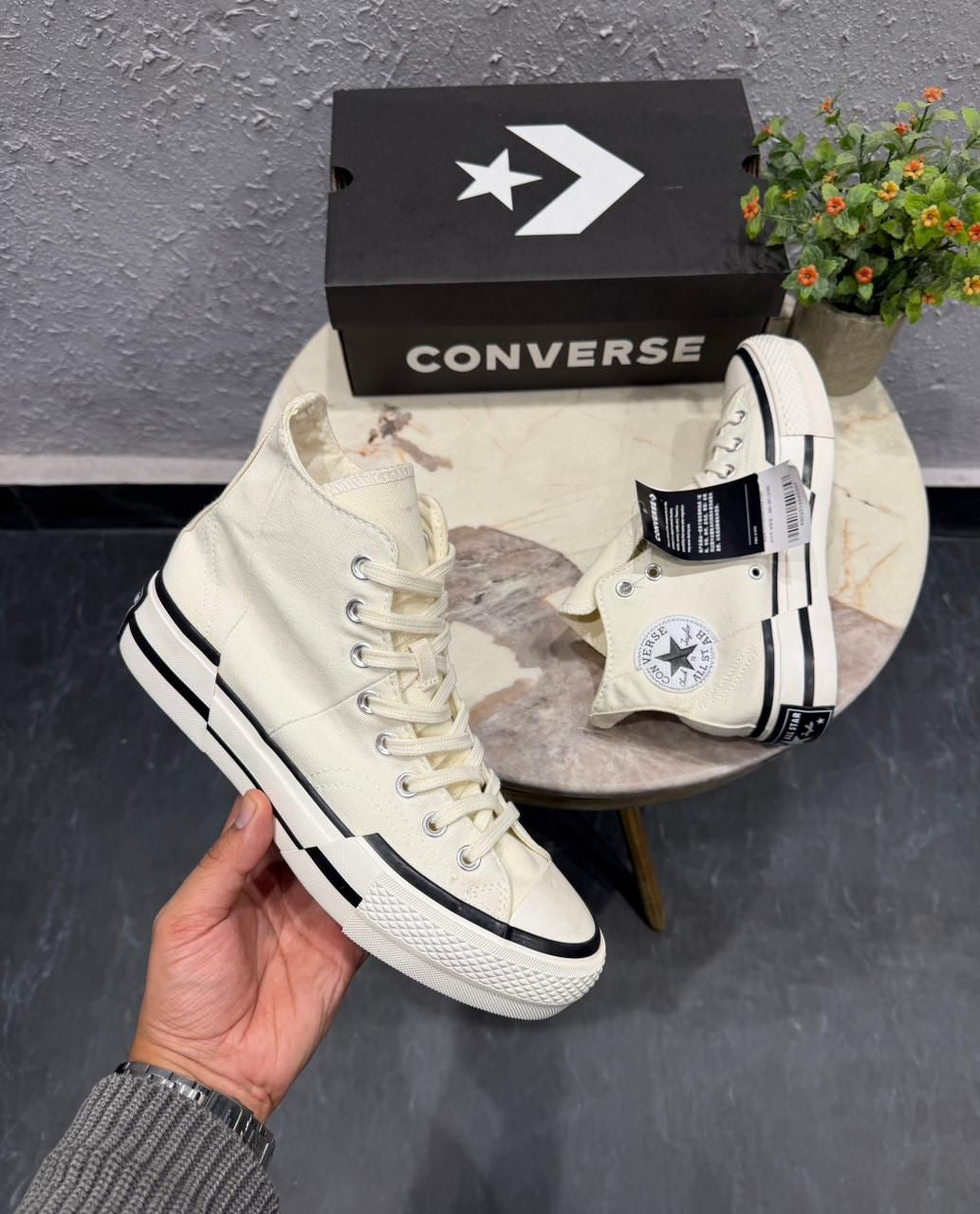 CONVERSE CHUNK MID PLUS WHITE